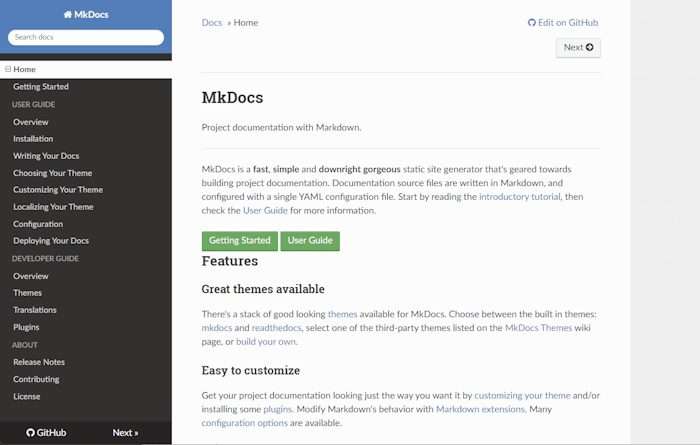 Mkdocs Software Documentation Tools Open Source